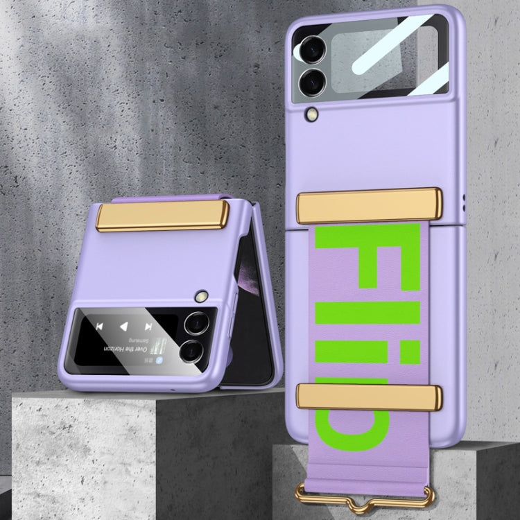 GKK Ultra-sottile custodia a libro per telefono con copertura completa con cinturino, For Samsung Galaxy Z Flip3 5G