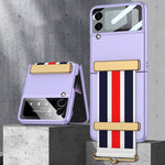 GKK Ultra-sottile custodia a libro per telefono con copertura completa con cinturino colorato, For Samsung Galaxy Z Flip3 5G