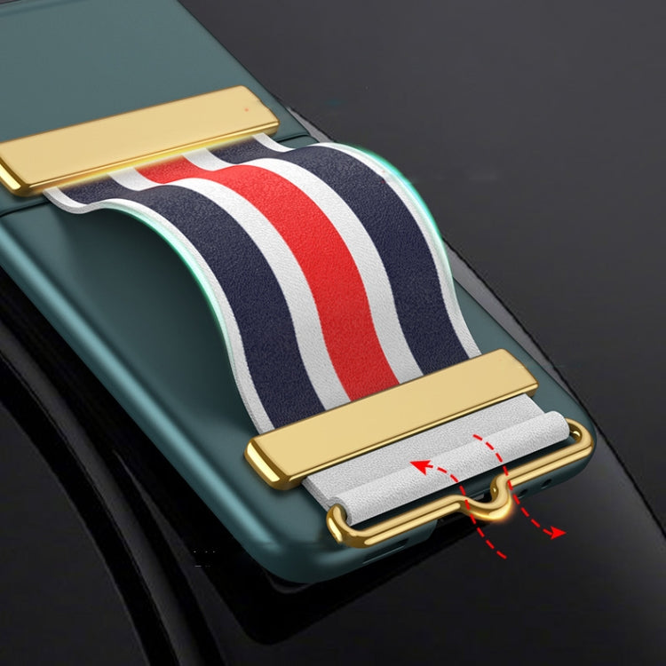 GKK Ultra-sottile custodia a libro per telefono con copertura completa con cinturino colorato, For Samsung Galaxy Z Flip3 5G
