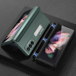 Custodia a libro magnetica per telefono con copertura completa GKK con supporto, For Samsung Galaxy Z Fold3 5G