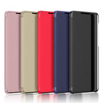 Custodia per telefono in pelle con vista sulla finestra, For Xiaomi Redmi Note 11 Pro, For Xiaomi Redmi Note 11, For Samsung Galaxy S22 Ultra 5G, For Samsung Galaxy S22+ 5G, For Samsung Galaxy S22 5G