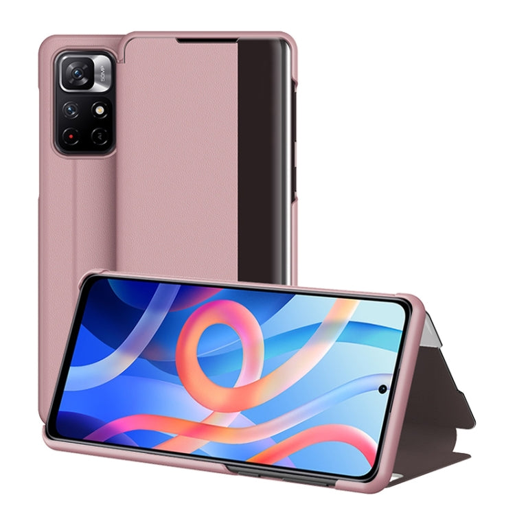 Custodia per telefono in pelle con vista sulla finestra, For Xiaomi Redmi Note 11 Pro, For Xiaomi Redmi Note 11, For Samsung Galaxy S22 Ultra 5G, For Samsung Galaxy S22+ 5G, For Samsung Galaxy S22 5G
