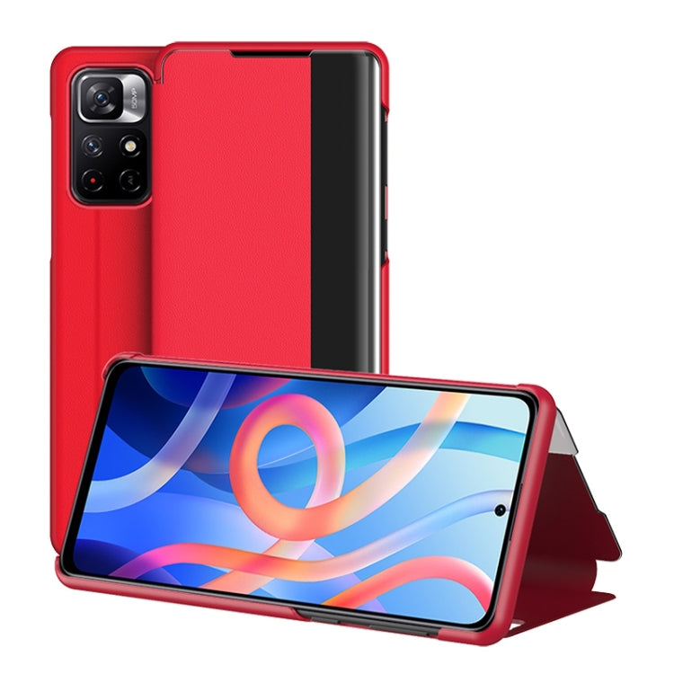 Custodia per telefono in pelle con vista sulla finestra, For Xiaomi Redmi Note 11 Pro, For Xiaomi Redmi Note 11, For Samsung Galaxy S22 Ultra 5G, For Samsung Galaxy S22+ 5G, For Samsung Galaxy S22 5G