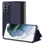 Custodia per telefono in pelle con vista sulla finestra, For Xiaomi Redmi Note 11 Pro, For Xiaomi Redmi Note 11, For Samsung Galaxy S22 Ultra 5G, For Samsung Galaxy S22+ 5G, For Samsung Galaxy S22 5G