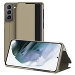 Custodia per telefono in pelle con vista sulla finestra, For Xiaomi Redmi Note 11 Pro, For Xiaomi Redmi Note 11, For Samsung Galaxy S22 Ultra 5G, For Samsung Galaxy S22+ 5G, For Samsung Galaxy S22 5G