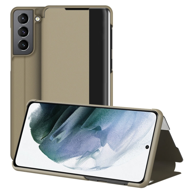 Custodia per telefono in pelle con vista sulla finestra, For Xiaomi Redmi Note 11 Pro, For Xiaomi Redmi Note 11, For Samsung Galaxy S22 Ultra 5G, For Samsung Galaxy S22+ 5G, For Samsung Galaxy S22 5G