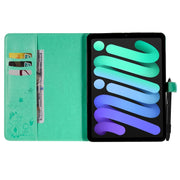 Custodia per tablet in pelle a ribalta orizzontale con motivo a rilievo Cat Bee, For iPad mini 6
