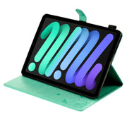 Custodia per tablet in pelle a ribalta orizzontale con motivo a rilievo Cat Bee, For iPad mini 6