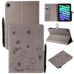Custodia tablet in pelle a ribalta con motivo Cat Bee per iPad mi
