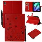 Custodia tablet in pelle a ribalta con motivo Cat Bee per iPad mi