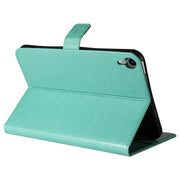 Custodia per tablet in pelle flip orizzontale con motivo donna e gatto con stampa pressata, For iPad mini 6