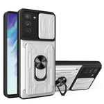 Custodia per telefono con custodia per fotocamera con slot per schede e supporto, For Samsung Galaxy S21 FE 5G