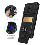 Custodia per telefono con custodia per fotocamera con slot per schede e supporto, For Samsung Galaxy S21 FE 5G