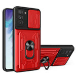 Custodia per telefono con custodia per fotocamera con slot per schede e supporto, For Samsung Galaxy S21 FE 5G
