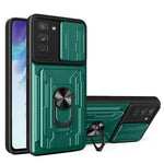 Custodia per telefono con custodia per fotocamera con slot per schede e supporto, For Samsung Galaxy S21 FE 5G