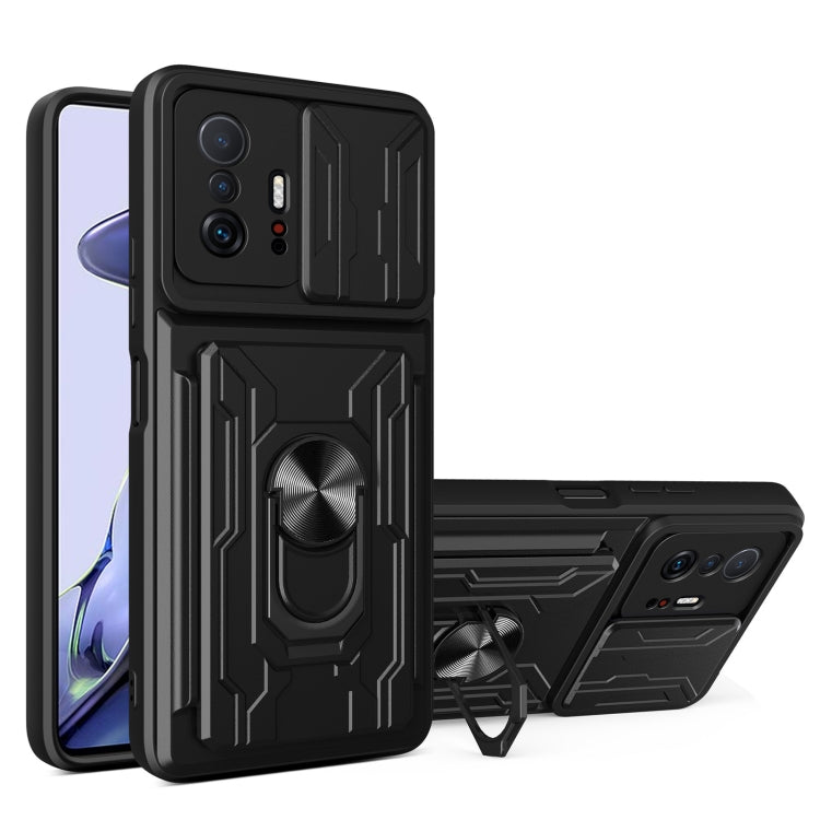 Custodia per telefono con custodia per fotocamera con slot per schede e supporto, For Xiaomi 11T, For Xiaomi Redmi Note 10 Pro, For Xiaomi Redmi 10