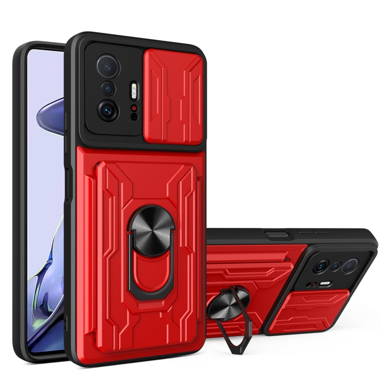 Custodia per telefono con custodia per fotocamera con slot per schede e supporto, For Xiaomi 11T, For Xiaomi Redmi Note 10 Pro, For Xiaomi Redmi 10