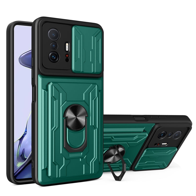 Custodia per telefono con custodia per fotocamera con slot per schede e supporto, For Xiaomi 11T, For Xiaomi Redmi Note 10 Pro, For Xiaomi Redmi 10