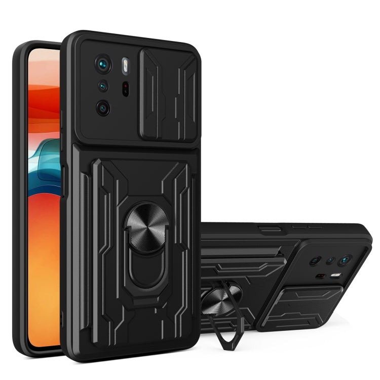 Custodia per telefono con custodia per fotocamera con slot per schede e supporto, For Xiaomi 11T, For Xiaomi Redmi Note 10 Pro, For Xiaomi Redmi 10