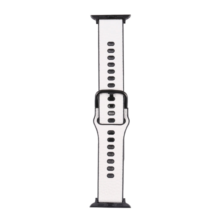 Cinturino in TPU Litchi per la serie Apple Watch, 7 41mm / 6&SE&5&4 40mm / 3&2&1 38mm, 7 45mm / 6&SE&5&4 44mm / 3&2&1 42mm