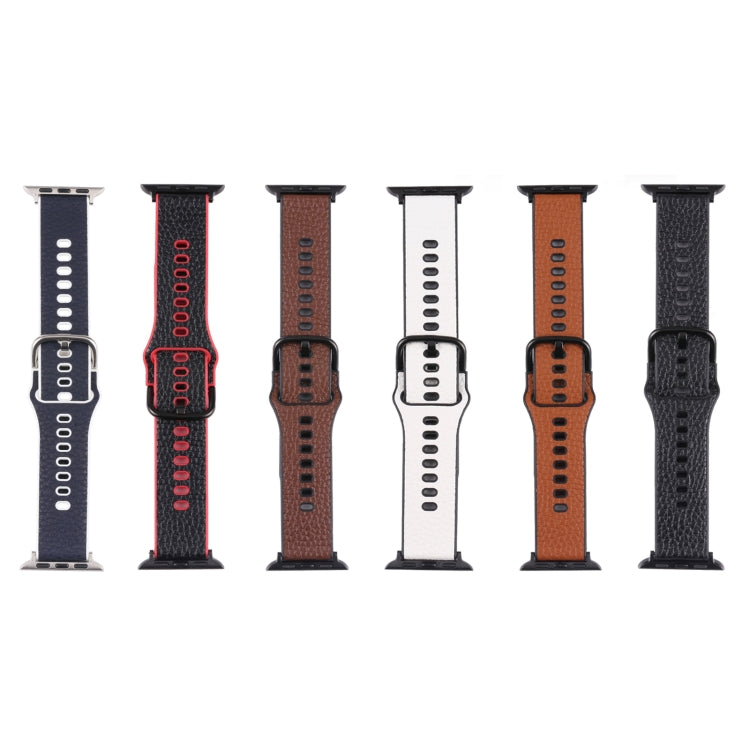 Cinturino in TPU Litchi per la serie Apple Watch, 7 41mm / 6&SE&5&4 40mm / 3&2&1 38mm, 7 45mm / 6&SE&5&4 44mm / 3&2&1 42mm