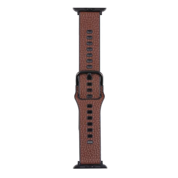 Cinturino in TPU Litchi per la serie Apple Watch, 7 41mm / 6&SE&5&4 40mm / 3&2&1 38mm, 7 45mm / 6&SE&5&4 44mm / 3&2&1 42mm