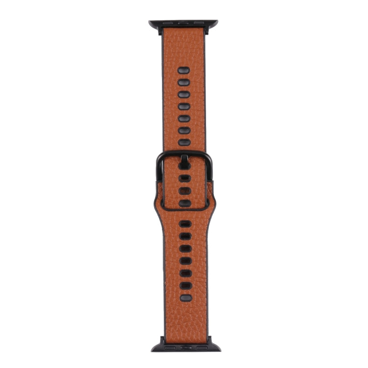 Cinturino in TPU Litchi per la serie Apple Watch, 7 41mm / 6&SE&5&4 40mm / 3&2&1 38mm, 7 45mm / 6&SE&5&4 44mm / 3&2&1 42mm