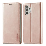 LC.IMEEKE Forte magnetismo opaco TPU + custodia in pelle PU, For Samsung Galaxy A32 4G