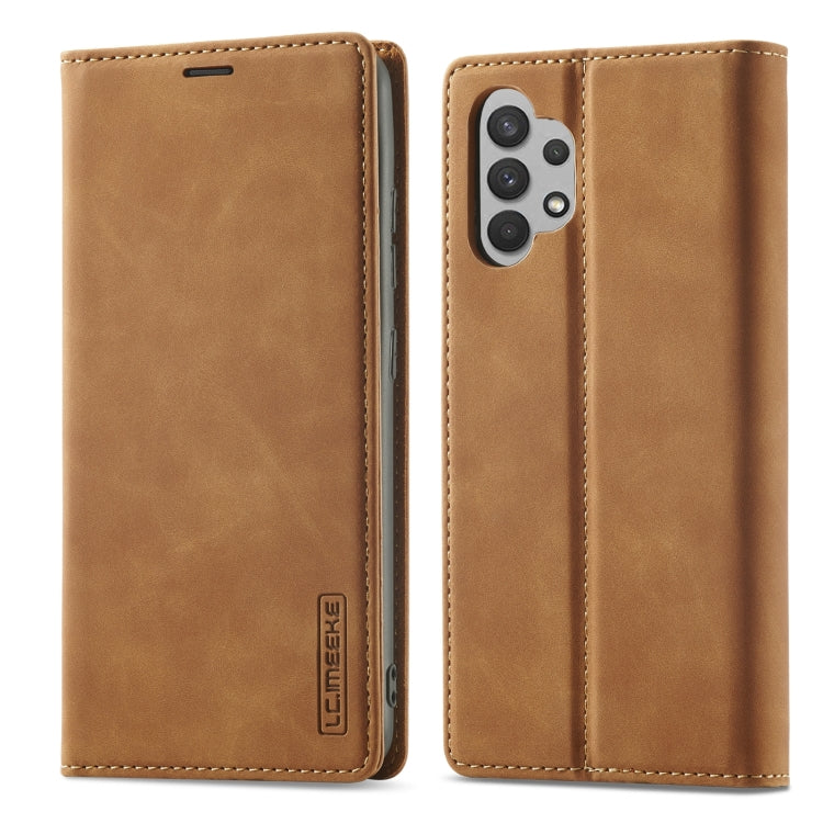 LC.IMEEKE Forte magnetismo opaco TPU + custodia in pelle PU, For Samsung Galaxy A32 4G