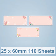 Carta per etichette per stampa termica per NiiMbot D101 / D11, 25 x 39mm 160 Sheets, 14 x 60mm 110 Sheets, 25 x 60mm 110 Sheets, 20 x 75mm 90 Sheets