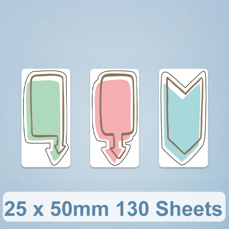 Carta per etichette per stampa termica per NiiMbot D101 / D11, 25 x 50mm 130 Sheets Look Here, 25 x 50mm 130 Sheets Cherry Blossom Knot