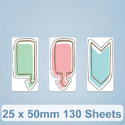 Carta per etichette per stampa termica per NiiMbot D101 / D11, 25 x 50mm 130 Sheets Look Here, 25 x 50mm 130 Sheets Cherry Blossom Knot