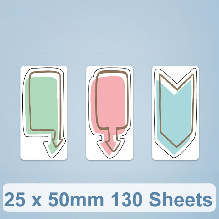 Carta per etichette per stampa termica per NiiMbot D101 / D11, 25 x 50mm 130 Sheets Look Here, 25 x 50mm 130 Sheets Cherry Blossom Knot