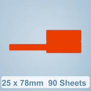 Adesivi di ordinamento del cavo dati con etichetta termica per NiiMbot D101 / D11, 25 x 78mm  90 Sheets White, 25 x 78mm  90 Sheets Red, 25 x 78mm  90 Sheets Yellow