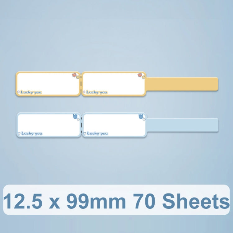 Adesivi di ordinamento del cavo dati con etichetta termica per NiiMbot D101 / D11, 12.5 x 99mm 70 Sheets Lucky You, 12.5 x 99mm 70 Sheets Mint Green, 12.5 x 99mm 70 Sheets Cyan Cloud