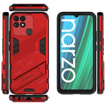 Punk Armor 2 in 1 PC + custodia per telefono antiurto in TPU con supporto invisibile, For Realme Narzo 50A, For OPPO Realme Narzo 50A, For Realme Narzo 50i, For OPPO Realme Narzo 50i