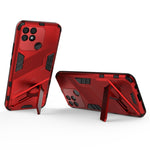 Punk Armor 2 in 1 PC + custodia per telefono antiurto in TPU con supporto invisibile, For Realme Narzo 50A, For OPPO Realme Narzo 50A, For Realme Narzo 50i, For OPPO Realme Narzo 50i