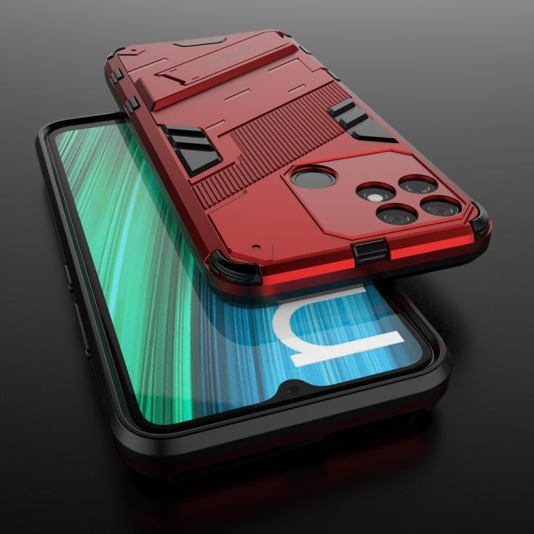 Punk Armor 2 in 1 PC + custodia per telefono antiurto in TPU con supporto invisibile, For Realme Narzo 50A, For OPPO Realme Narzo 50A, For Realme Narzo 50i, For OPPO Realme Narzo 50i