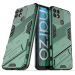 Punk Armor 2 in 1 PC + custodia per telefono antiurto in TPU con supporto invisibile, For Realme Narzo 50A, For OPPO Realme Narzo 50A, For Realme Narzo 50i, For OPPO Realme Narzo 50i