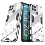 Punk Armor 2 in 1 PC + custodia per telefono antiurto in TPU con supporto invisibile, For Realme Narzo 50A, For OPPO Realme Narzo 50A, For Realme Narzo 50i, For OPPO Realme Narzo 50i