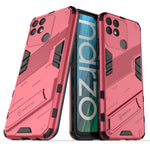 Punk Armor 2 in 1 PC + custodia per telefono antiurto in TPU con supporto invisibile, For Realme Narzo 50A, For OPPO Realme Narzo 50A, For Realme Narzo 50i, For OPPO Realme Narzo 50i