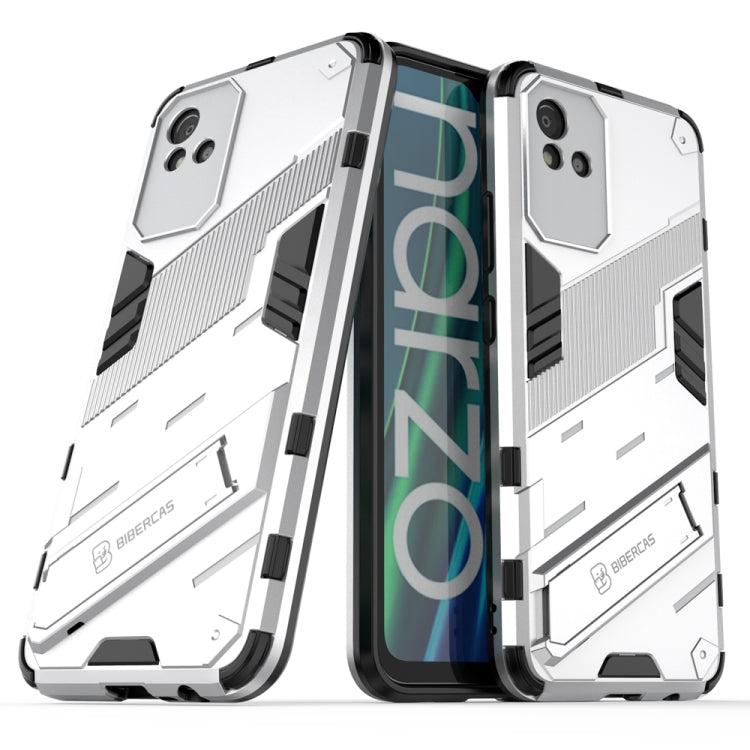 Punk Armor 2 in 1 PC + custodia per telefono antiurto in TPU con supporto invisibile, For Realme Narzo 50A, For OPPO Realme Narzo 50A, For Realme Narzo 50i, For OPPO Realme Narzo 50i