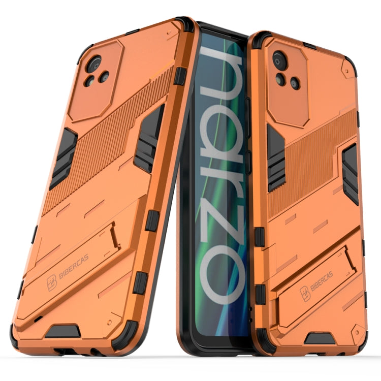 Punk Armor 2 in 1 PC + custodia per telefono antiurto in TPU con supporto invisibile, For Realme Narzo 50A, For OPPO Realme Narzo 50A, For Realme Narzo 50i, For OPPO Realme Narzo 50i