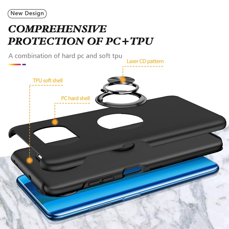 Custodia per telefono magnetica PC + TPU con supporto per anello invisibile, For Xiaomi Poco X3 NFC / X3, For Samsung Galaxy A13 5G
