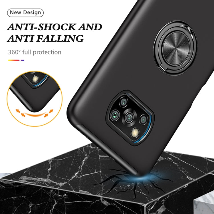 Custodia per telefono magnetica PC + TPU con supporto per anello invisibile, For Xiaomi Poco X3 NFC / X3, For Samsung Galaxy A13 5G