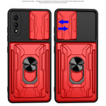 Custodia per telefono con custodia per fotocamera con slot per schede e supporto, For Samsung Galaxy A02 / M02, For Samsung Galaxy A32, For Samsung Galaxy S20 FE