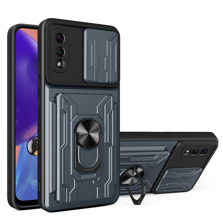 Custodia per telefono con custodia per fotocamera con slot per schede e supporto, For Samsung Galaxy A02 / M02, For Samsung Galaxy A32, For Samsung Galaxy S20 FE
