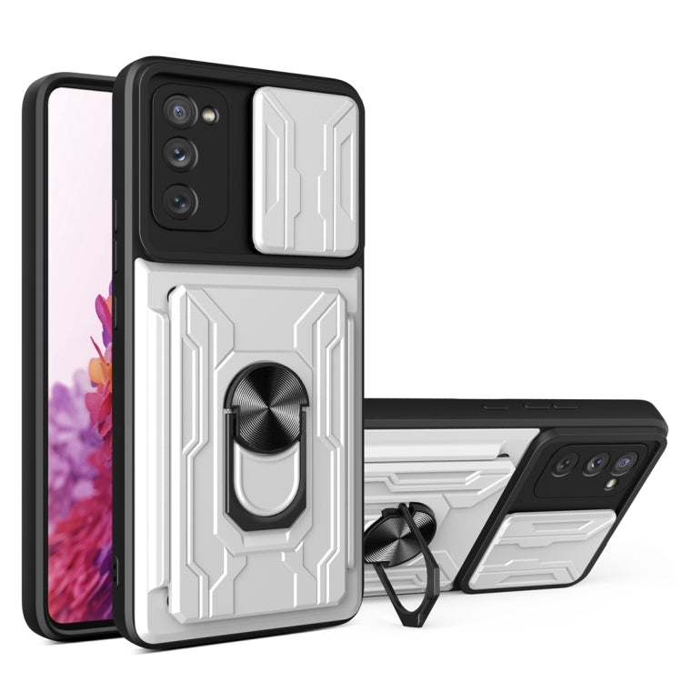 Custodia per telefono con custodia per fotocamera con slot per schede e supporto, For Samsung Galaxy A02 / M02, For Samsung Galaxy A32, For Samsung Galaxy S20 FE
