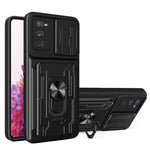 Custodia per telefono con custodia per fotocamera con slot per schede e supporto, For Samsung Galaxy A02 / M02, For Samsung Galaxy A32, For Samsung Galaxy S20 FE
