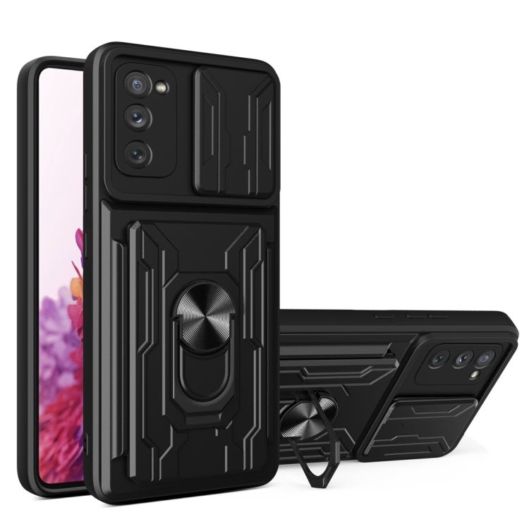 Custodia per telefono con custodia per fotocamera con slot per schede e supporto, For Samsung Galaxy A02 / M02, For Samsung Galaxy A32, For Samsung Galaxy S20 FE